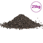 vidaXL Basalt-Kies 25 kg Schwarz 5-8 mm