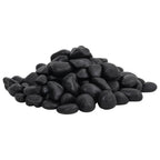 vidaXL Polierte Kiesel 10 kg Schwarz 2-5 cm