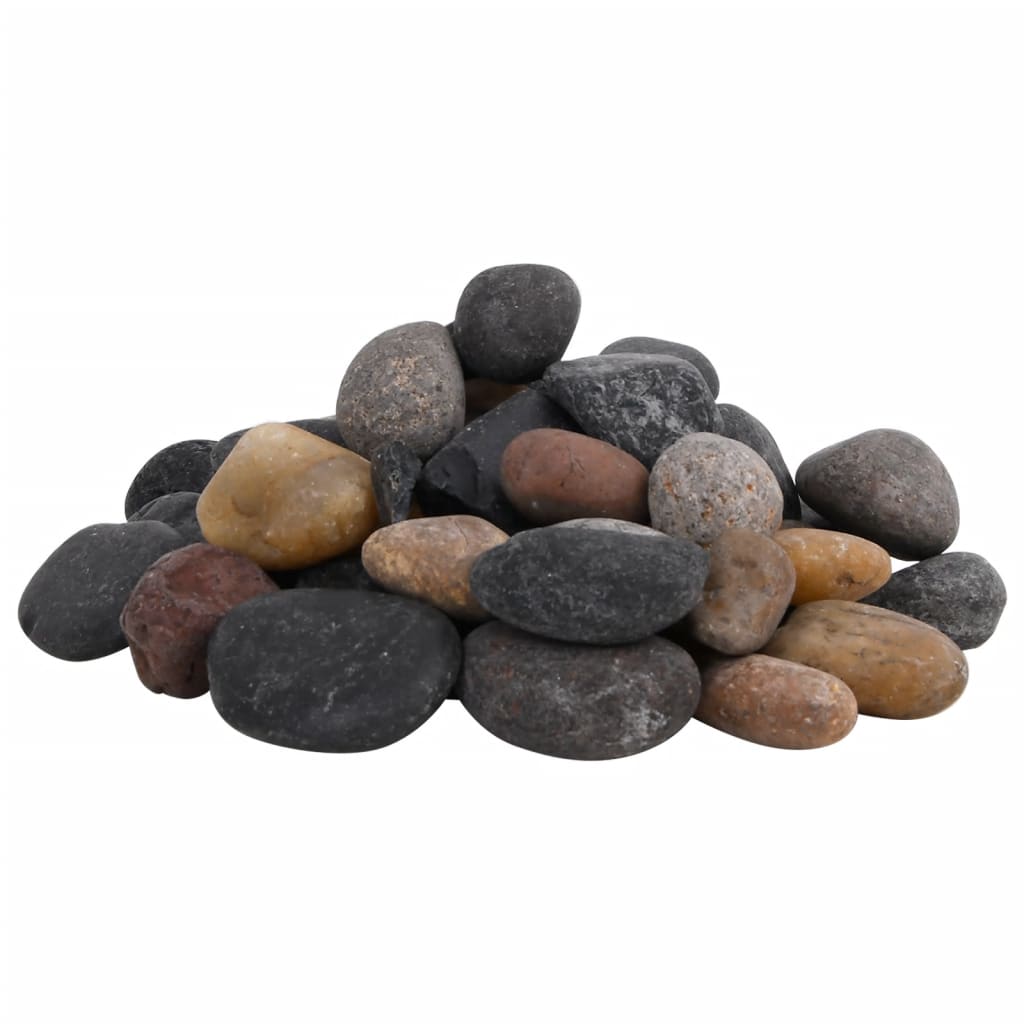 vidaXL Polierte Kiesel 10 kg Mehrfarbig 5-8 cm
