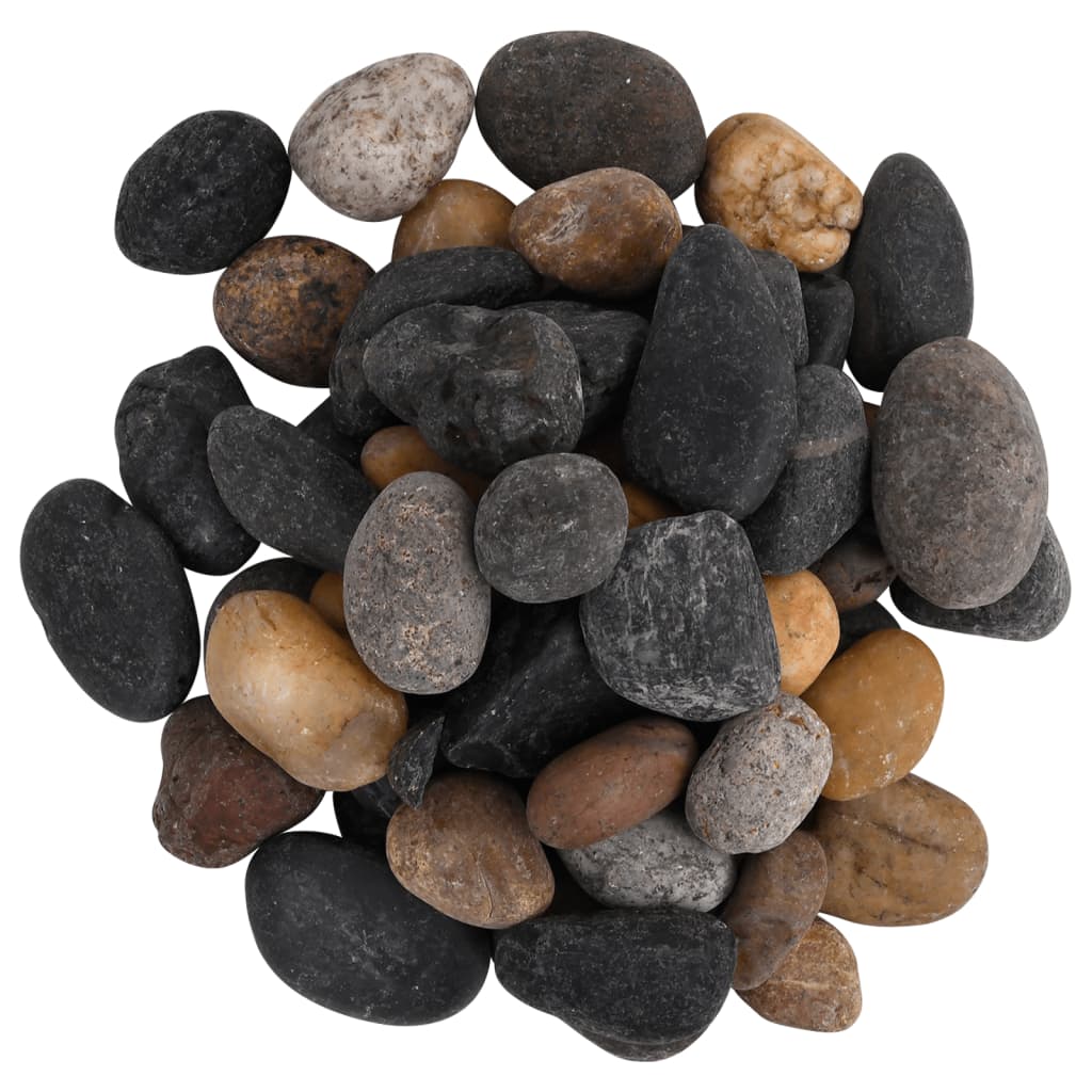 vidaXL Polierte Kiesel 10 kg Mehrfarbig 5-8 cm