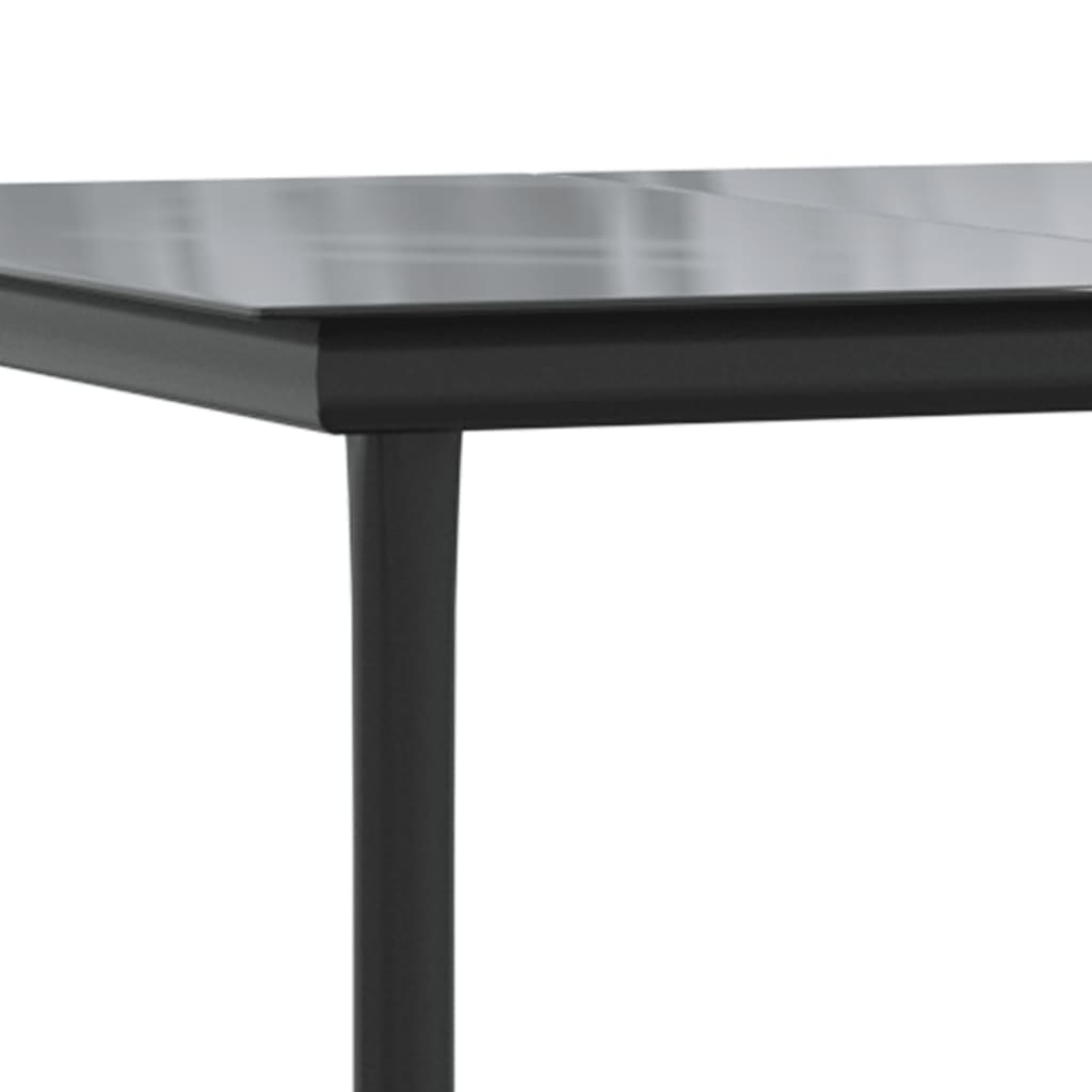 vidaXL 2-tlg. Garten-Essgruppe mit Kissen Grau Poly Rattan