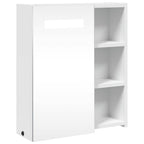 vidaXL Spiegelschrank mit LED-Beleuchtung Weiß 45x13x52 cm