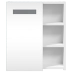 vidaXL Spiegelschrank mit LED-Beleuchtung Weiß 45x13x52 cm