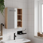 vidaXL Spiegelschrank mit LED-Beleuchtung Eichenoptik 45x13x52 cm