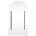 vidaXL Spiegelschrank mit LED-Beleuchtung Gewölbt Weiß 42x13x70 cm