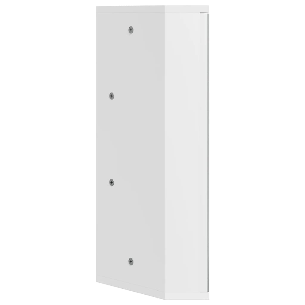 vidaXL Eck-Spiegelschrank Weiß 30x24x60 cm