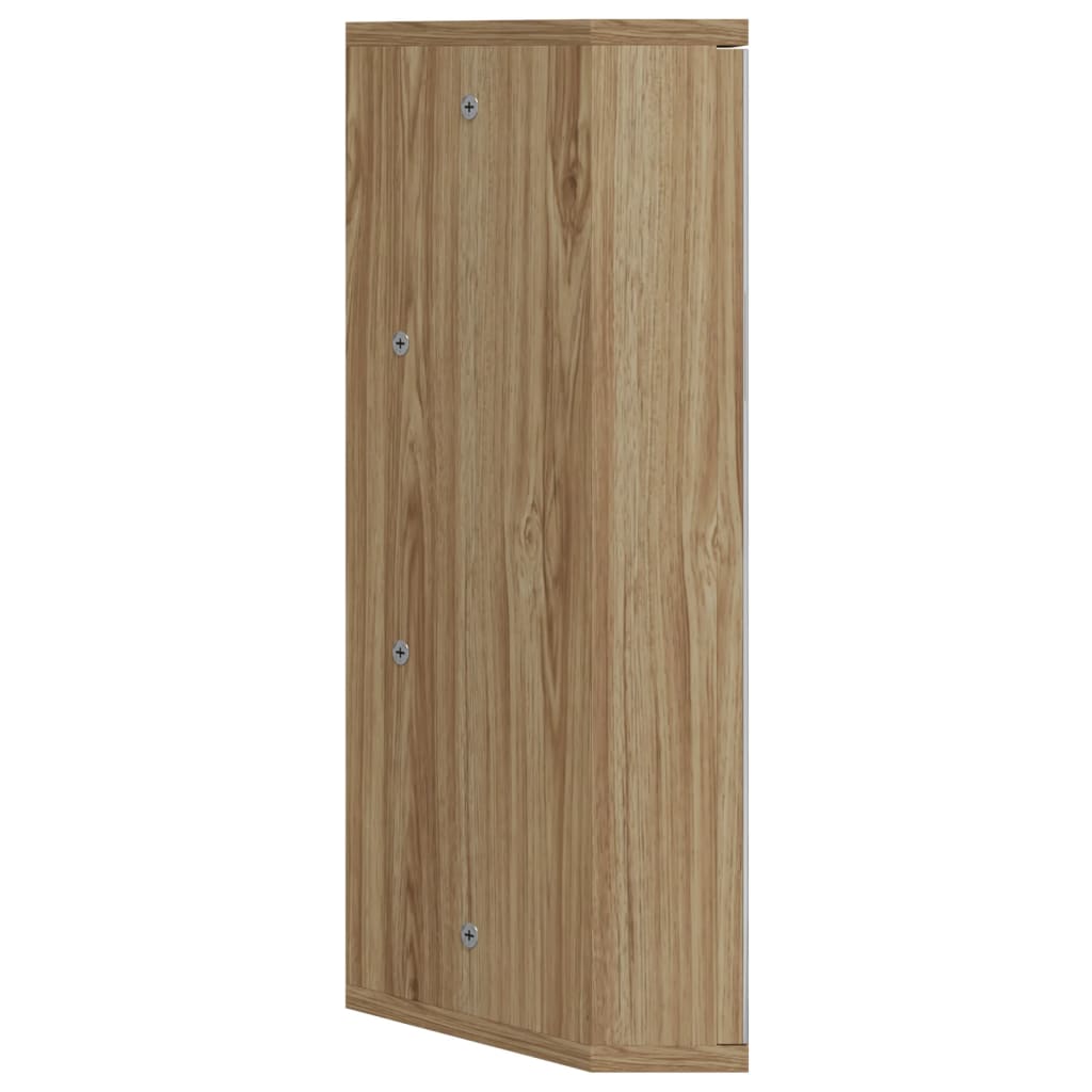 vidaXL Eck-Spiegelschrank Eichen-Optik 30x24x60 cm