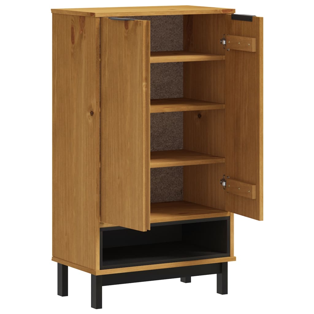 vidaXL Schuhschrank FLAM 59,5x35x107 cm Massivholz Kiefer