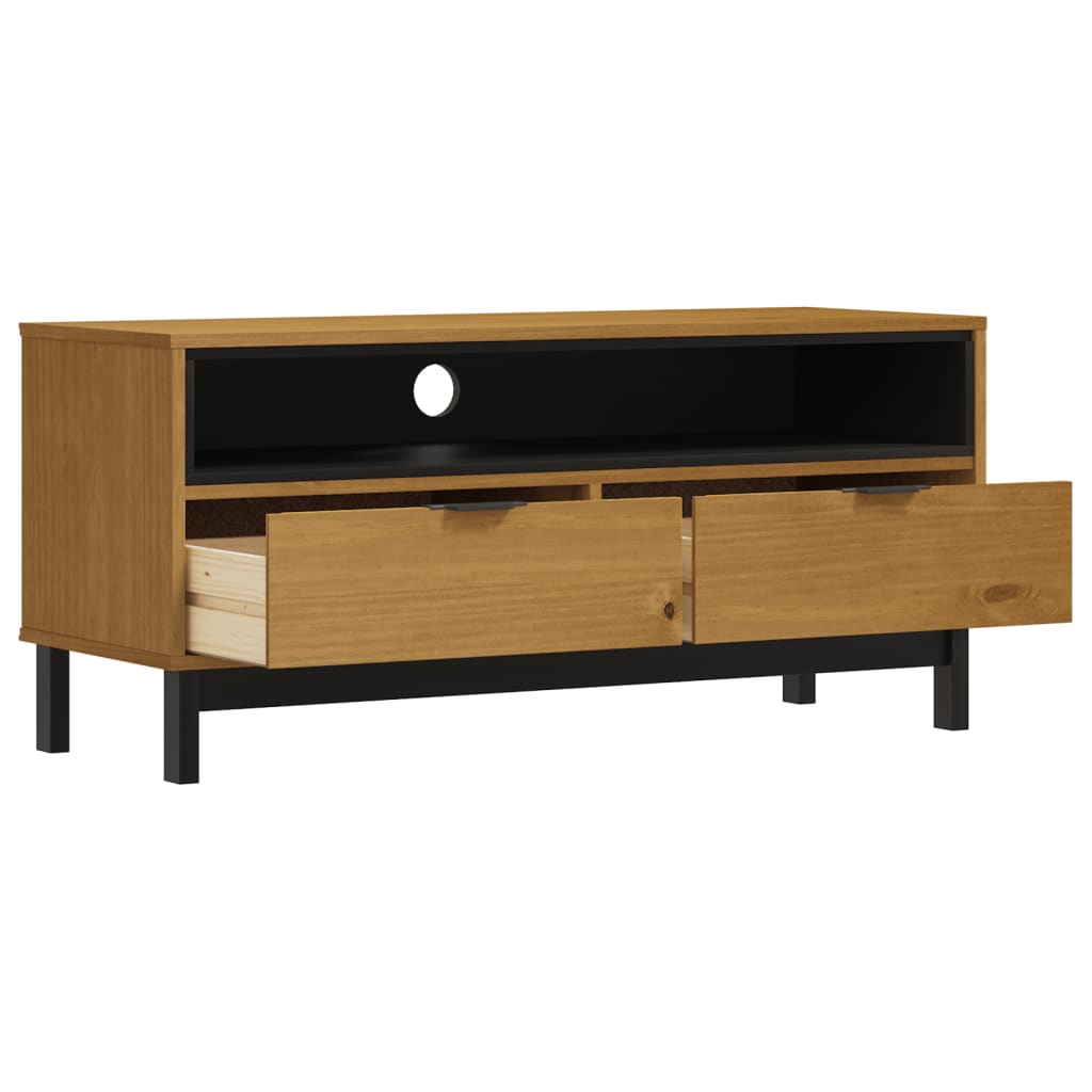 vidaXL TV-Schrank FLAM 110x40x50 cm Massivholz Kiefer