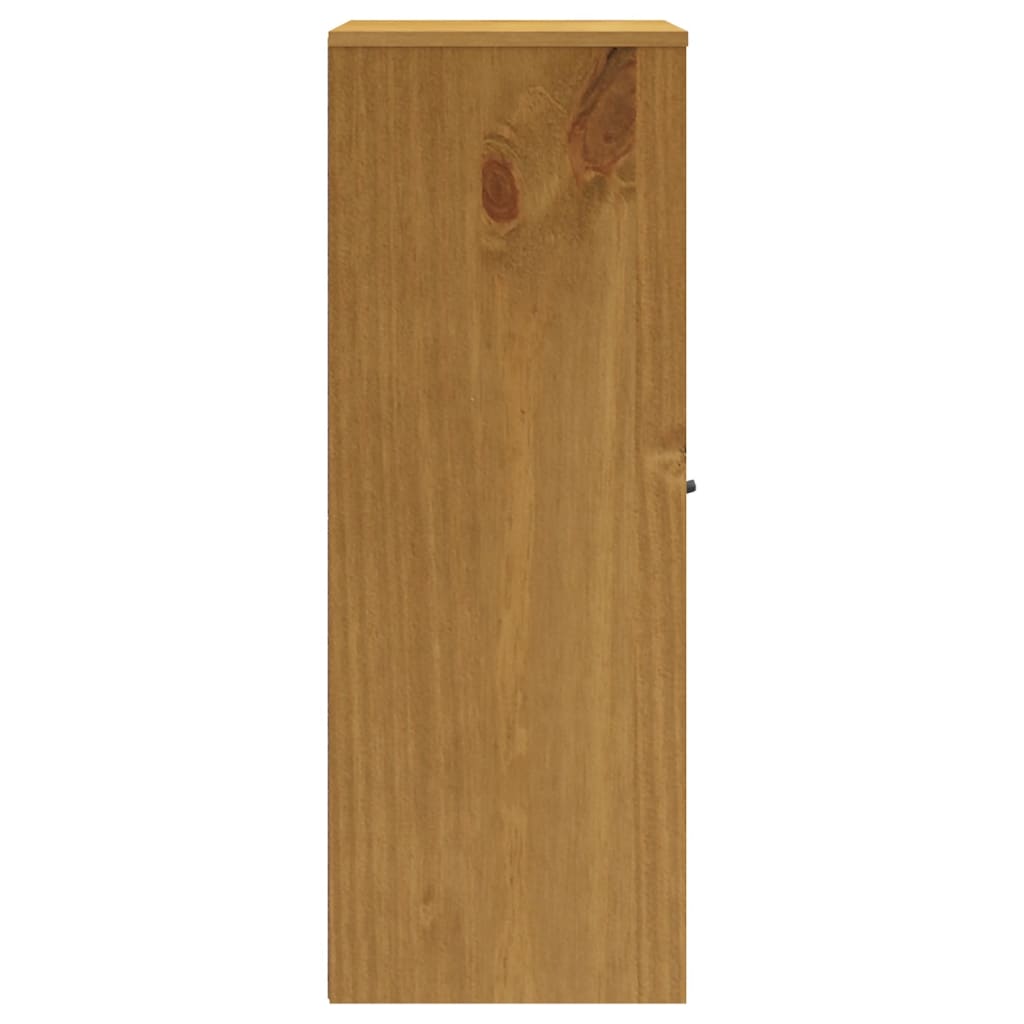 vidaXL Aufsatz für Highboard mit Glastüren FLAM Massivholz Kiefer