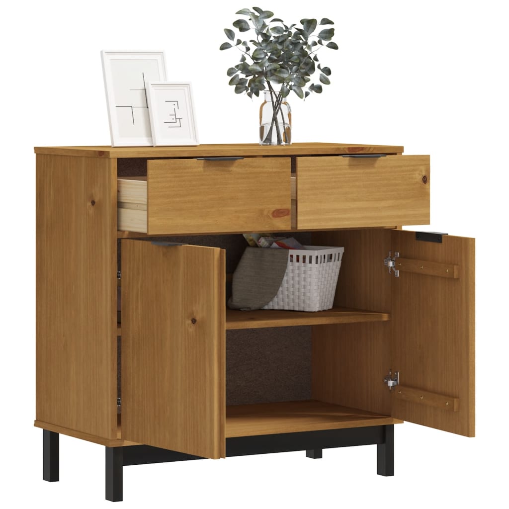 vidaXL Sideboard FLAM 80x40x80 cm Massivholz Kiefer