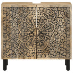 vidaXL Waschbeckenunterschrank 62x33x58 cm Massivholz Mango