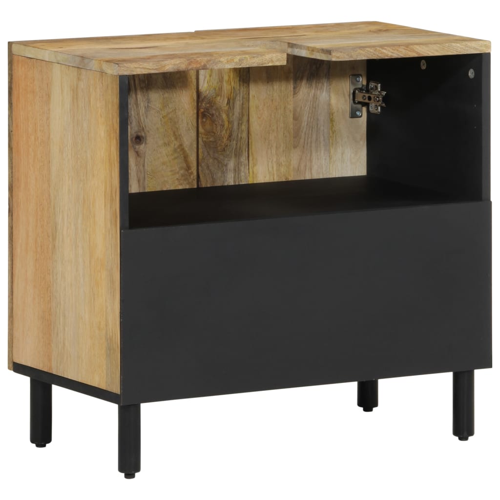 vidaXL Waschbeckenunterschrank 62x33x58 cm Massivholz Mango
