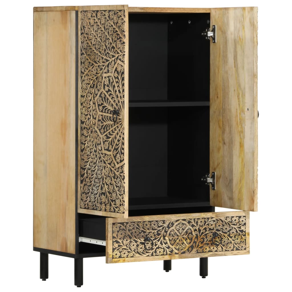 vidaXL Highboard 60x33x100 cm Massivholz Mango