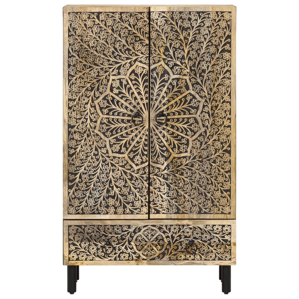 vidaXL Highboard 60x33x100 cm Massivholz Mango