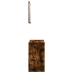 vidaXL 2-tlg. Badmöbel-Set Räuchereiche Holzwerkstoff