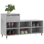 vidaXL Schuhregal Betongrau 102x36x60 cm Holzwerkstoff