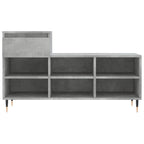 vidaXL Schuhregal Betongrau 102x36x60 cm Holzwerkstoff