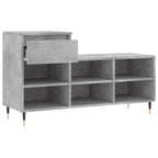 vidaXL Schuhregal Betongrau 102x36x60 cm Holzwerkstoff