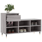 vidaXL Schuhregal Grau Sonoma 102x36x60 cm Holzwerkstoff