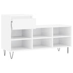 vidaXL Schuhregal Hochglanz-Weiß 102x36x60 cm Holzwerkstoff