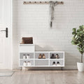 vidaXL Schuhregal Hochglanz-Weiß 102x36x60 cm Holzwerkstoff