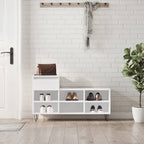 vidaXL Schuhregal Hochglanz-Weiß 102x36x60 cm Holzwerkstoff