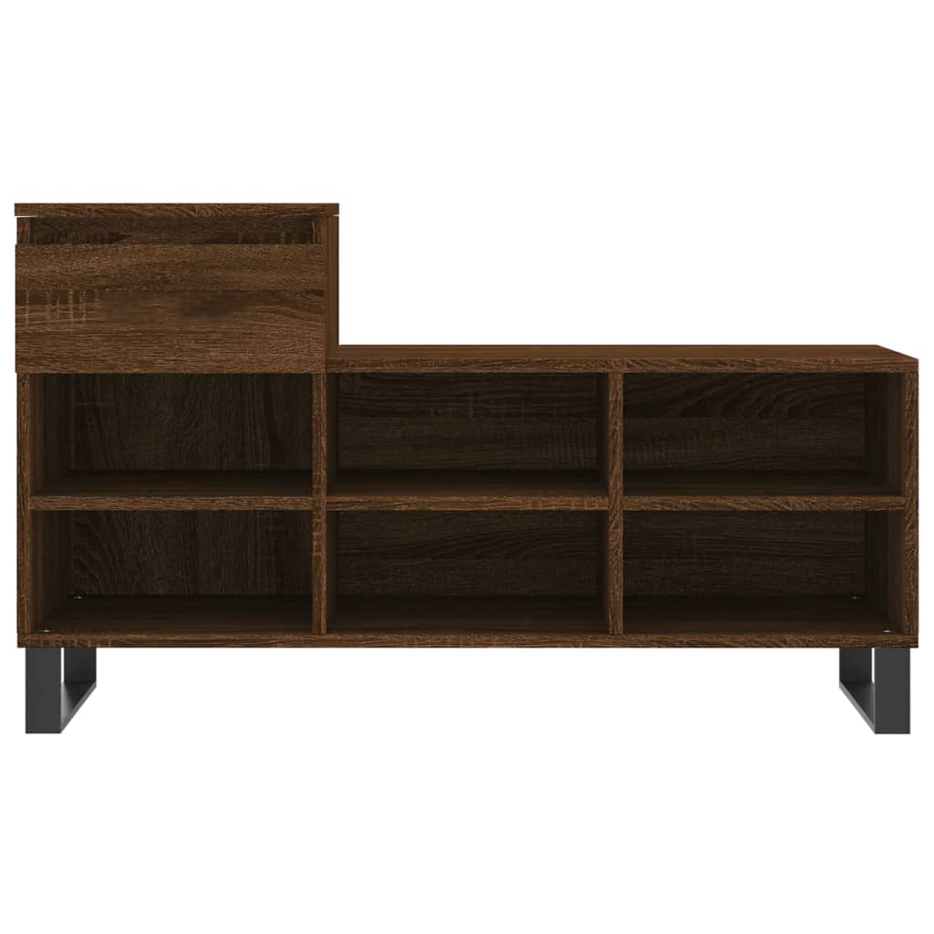 vidaXL Schuhregal Braun Eichen-Optik 102x36x60 cm Holzwerkstoff