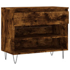 vidaXL Schuhregal Räuchereiche 70x36x60 cm Holzwerkstoff