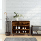 vidaXL Schuhregal Räuchereiche 70x36x60 cm Holzwerkstoff