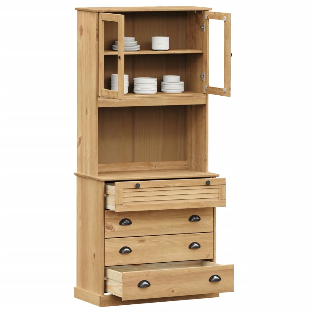 vidaXL Highboard VIGO 80x40x176 cm Massivholz Kiefer