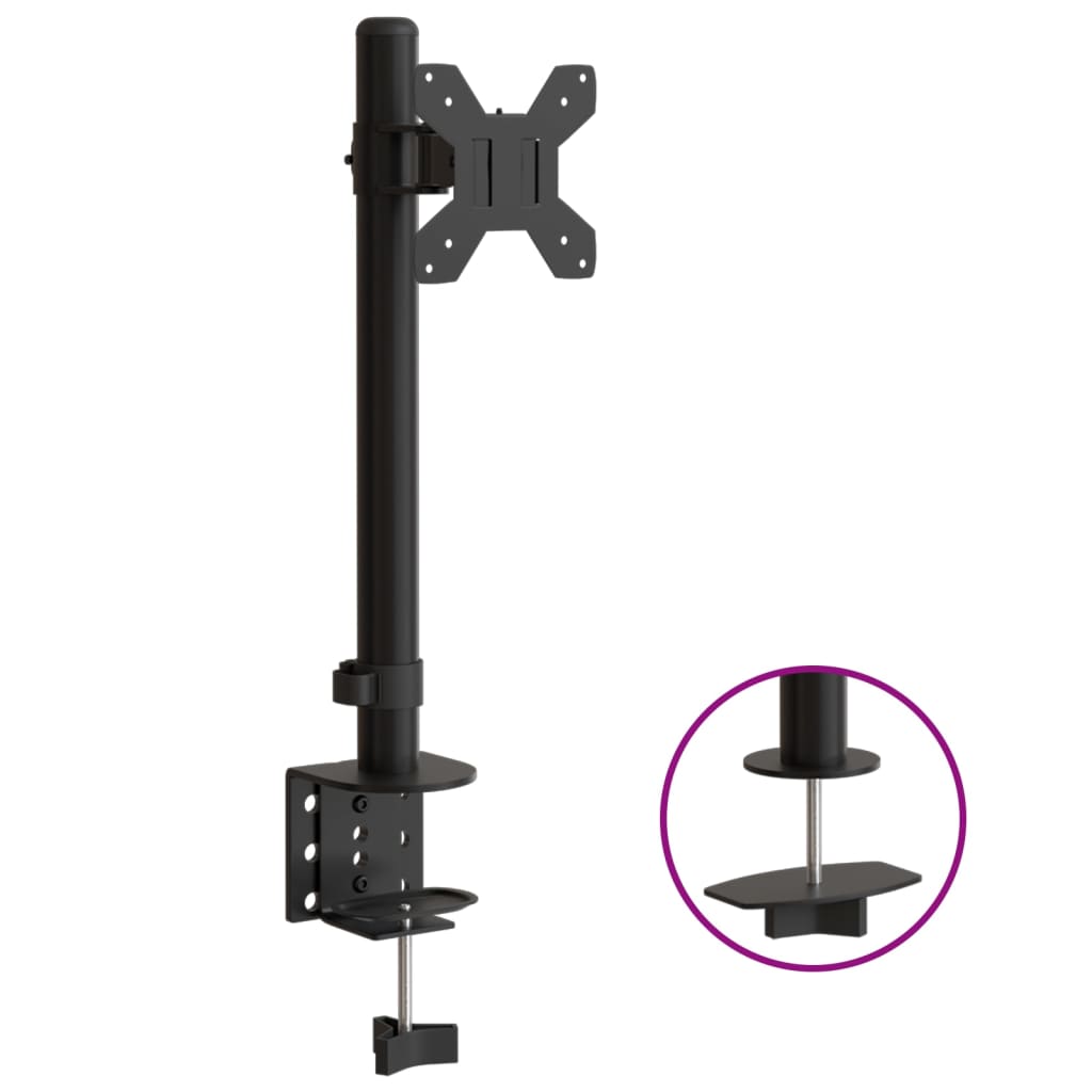 vidaXL Monitorhalterung Schwarz Stahl VESA 75/100 mm