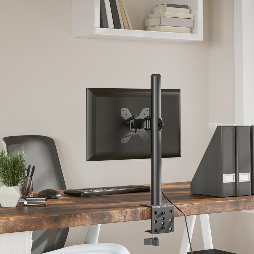 vidaXL Monitorhalterung Schwarz Stahl VESA 75/100 mm
