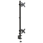 vidaXL Tischhalterung für 2 Monitore Schwarz Stahl VESA 75/100 mm