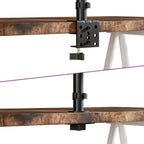 vidaXL Tischhalterung für 2 Monitore Schwarz Stahl VESA 75/100 mm