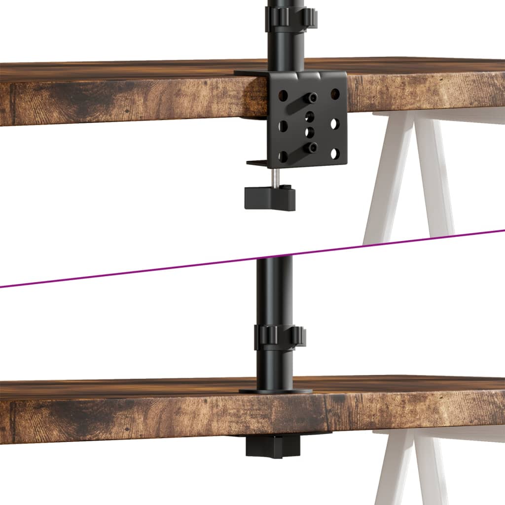 vidaXL Tischhalterung für 2 Monitore Schwarz Stahl VESA 75/100 mm