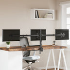 vidaXL Tischhalterung für 3 Monitore Schwarz Stahl VESA 75/100 mm