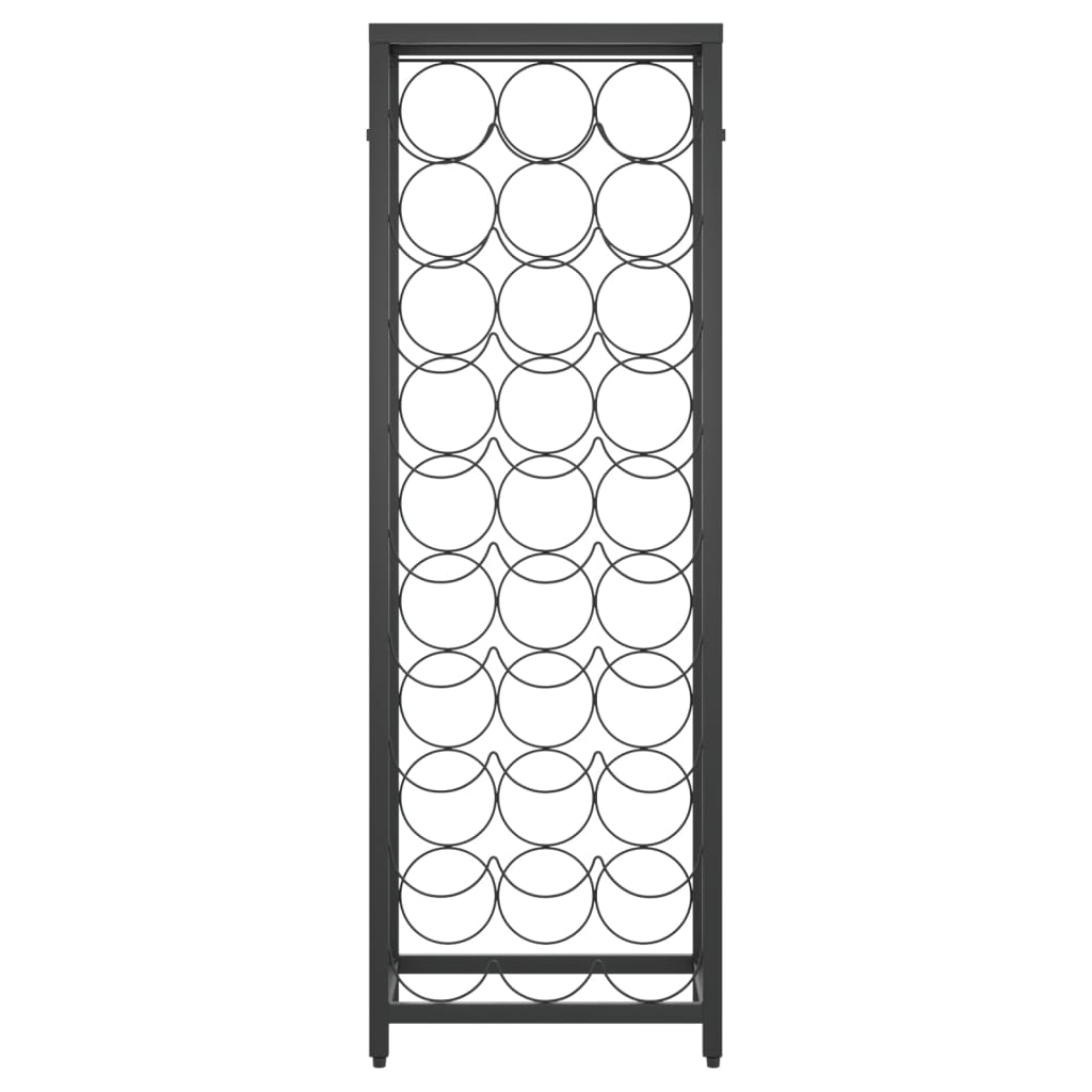 vidaXL Weinregal für 27 Flaschen Schwarz 34x18x100 cm Schmiedeeisen