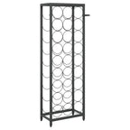 vidaXL Weinregal für 27 Flaschen Schwarz 34x18x100 cm Schmiedeeisen