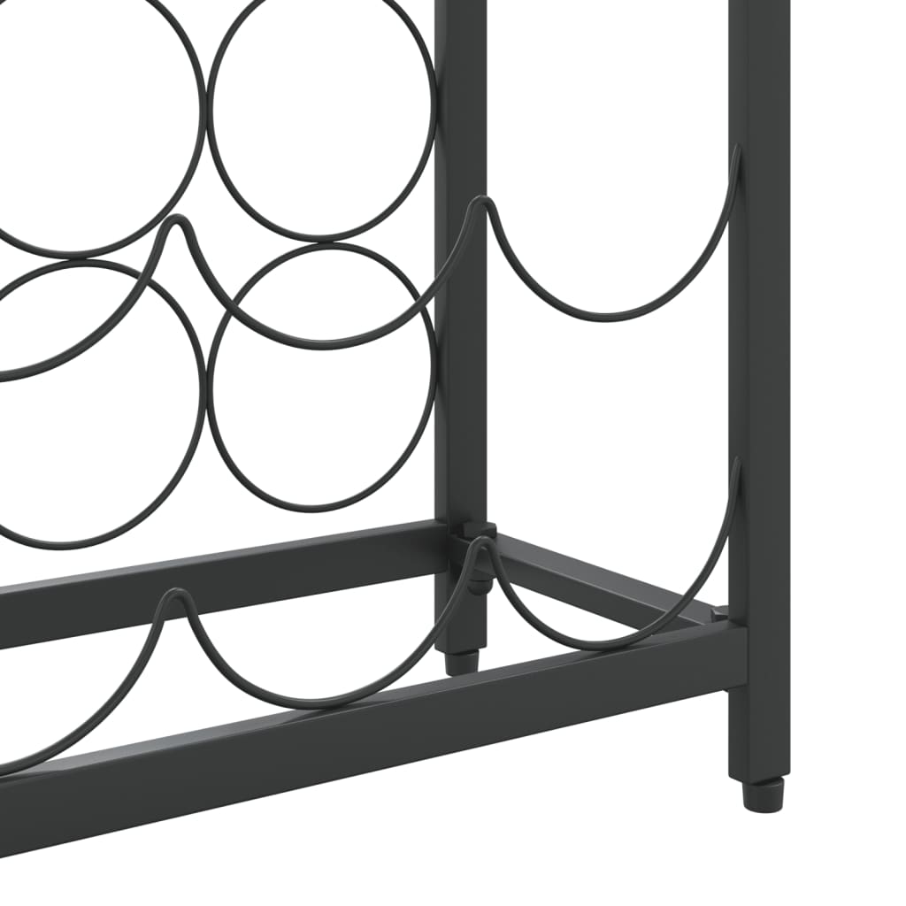vidaXL Weinregal für 27 Flaschen Schwarz 34x18x100 cm Schmiedeeisen