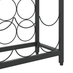 vidaXL Weinregal für 27 Flaschen Schwarz 34x18x100 cm Schmiedeeisen