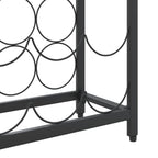 vidaXL Weinregal für 57 Flaschen Schwarz 34x18x200 cm Schmiedeeisen