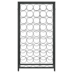 vidaXL Weinregal für 45 Flaschen Schwarz 54x18x100 cm Schmiedeeisen