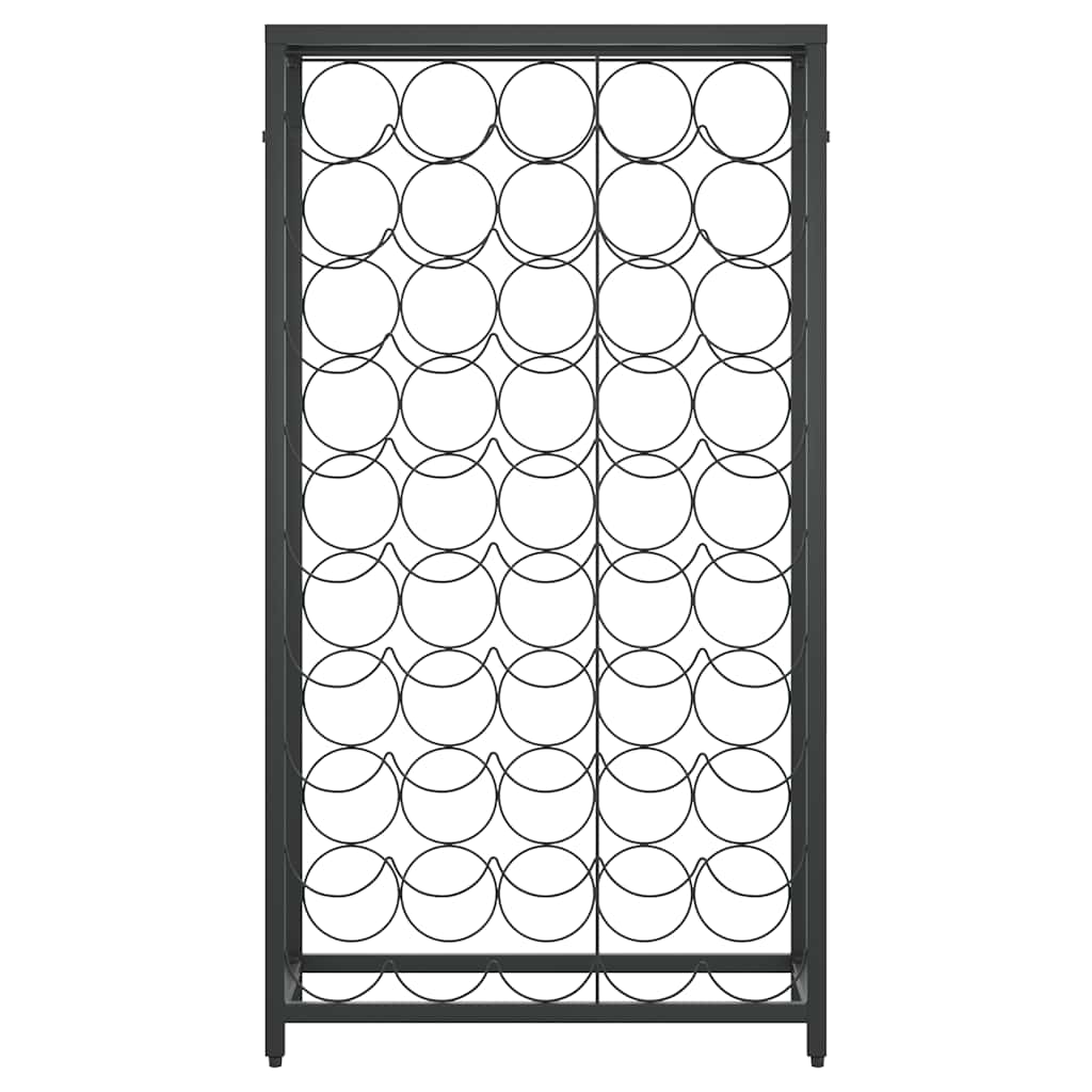 vidaXL Weinregal für 45 Flaschen Schwarz 54x18x100 cm Schmiedeeisen