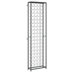 vidaXL Weinregal für 95 Flaschen Schwarz 54x18x200 cm Schmiedeeisen