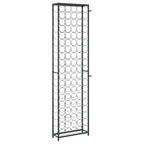 vidaXL Weinregal für 95 Flaschen Schwarz 54x18x200 cm Schmiedeeisen
