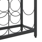vidaXL Weinregal für 95 Flaschen Schwarz 54x18x200 cm Schmiedeeisen