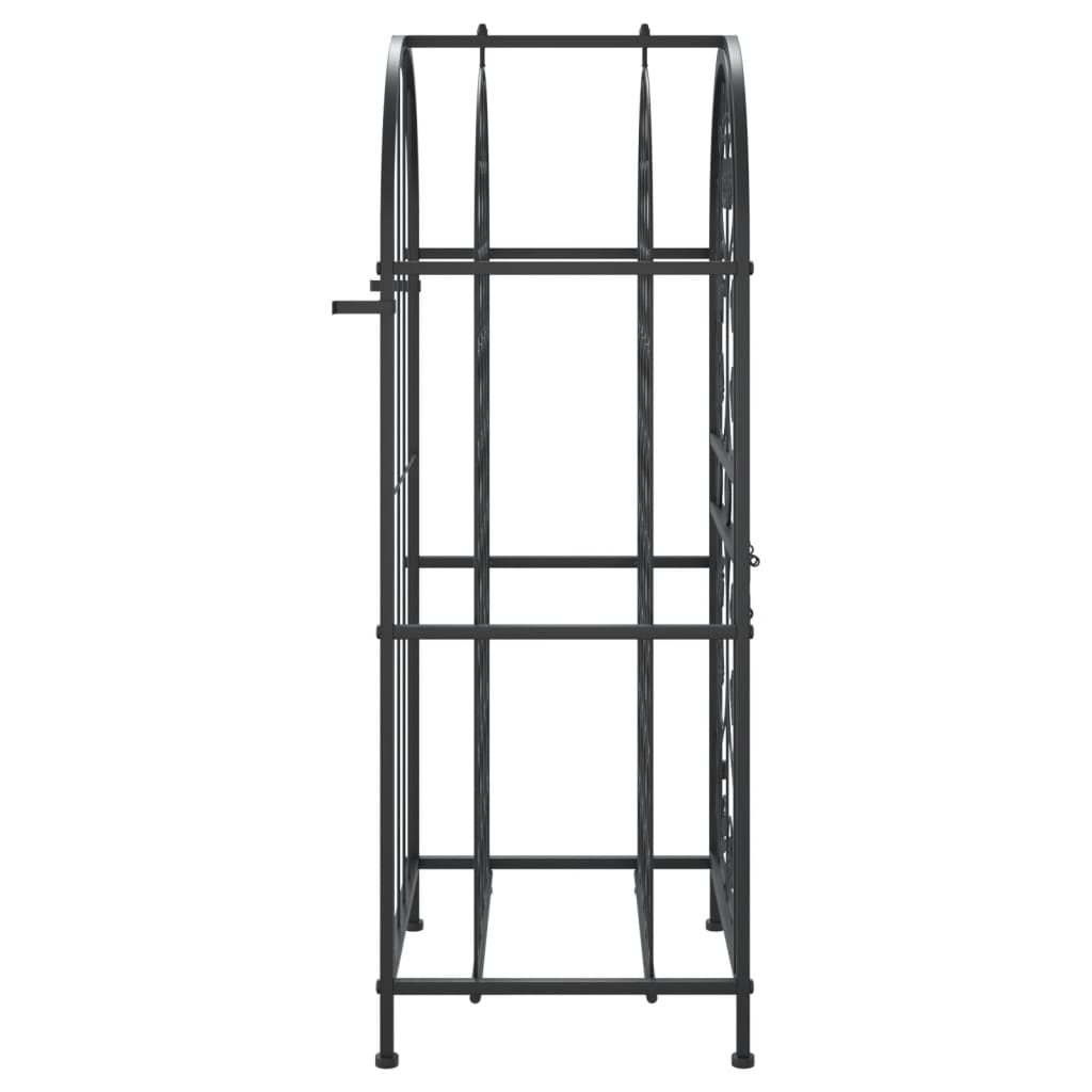 vidaXL Weinregal für 33 Flaschen Schwarz 45x36x100 cm Schmiedeeisen