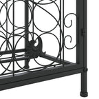 vidaXL Weinregal für 33 Flaschen Schwarz 45x36x100 cm Schmiedeeisen