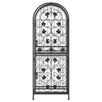 vidaXL Weinregal für 41 Flaschen Schwarz 45x36x120 cm Schmiedeeisen